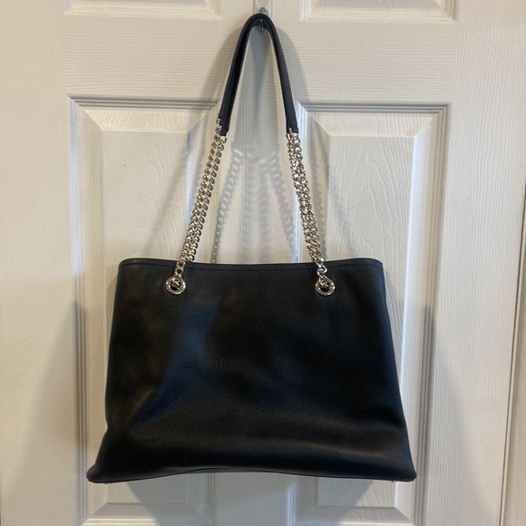 Kate Spade Black Tote Bag Silver Hardware - Picture 2 of 6
